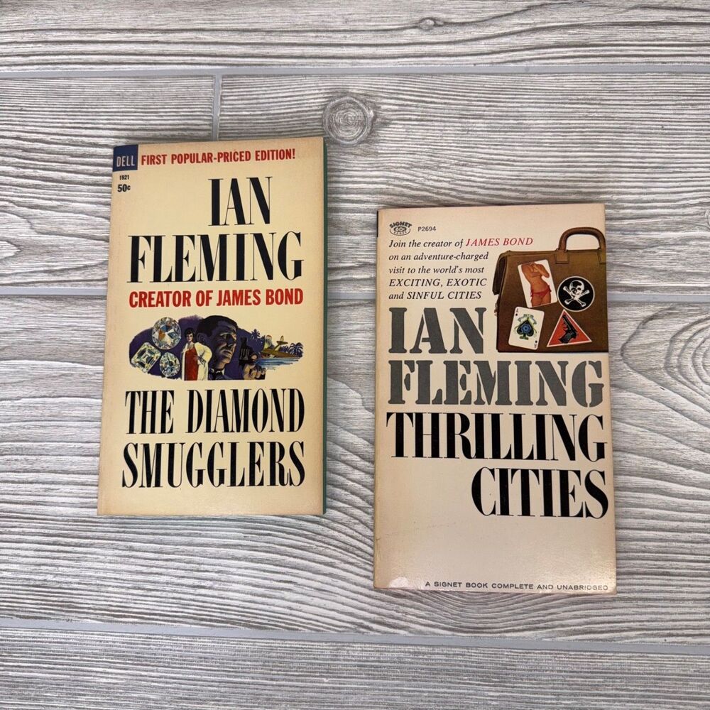 The Diamond Smugglers & Thrilling Cities by Ian Fleming, Paperback 1st Printings